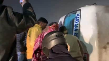 Roadways bus accident due to driver negligence and overspeed in Karnal many passengers injured see video
