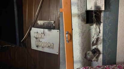 Loud explosion some household appliances were damaged One worker suffered burns High-tension line Chandrabani