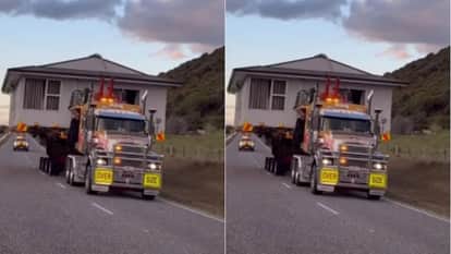 A man was seen moving an entire house onto a truck leaving people stunned Video Goes Viral
