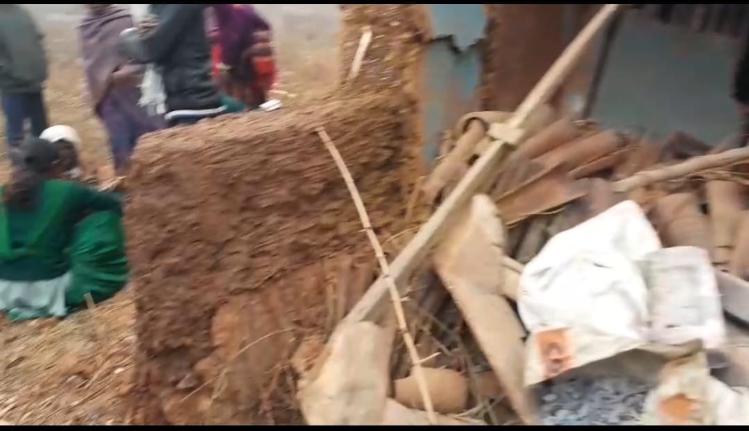 देर रात जंगली हाथियों के झुंड ने भारी उत्पात मचाया।