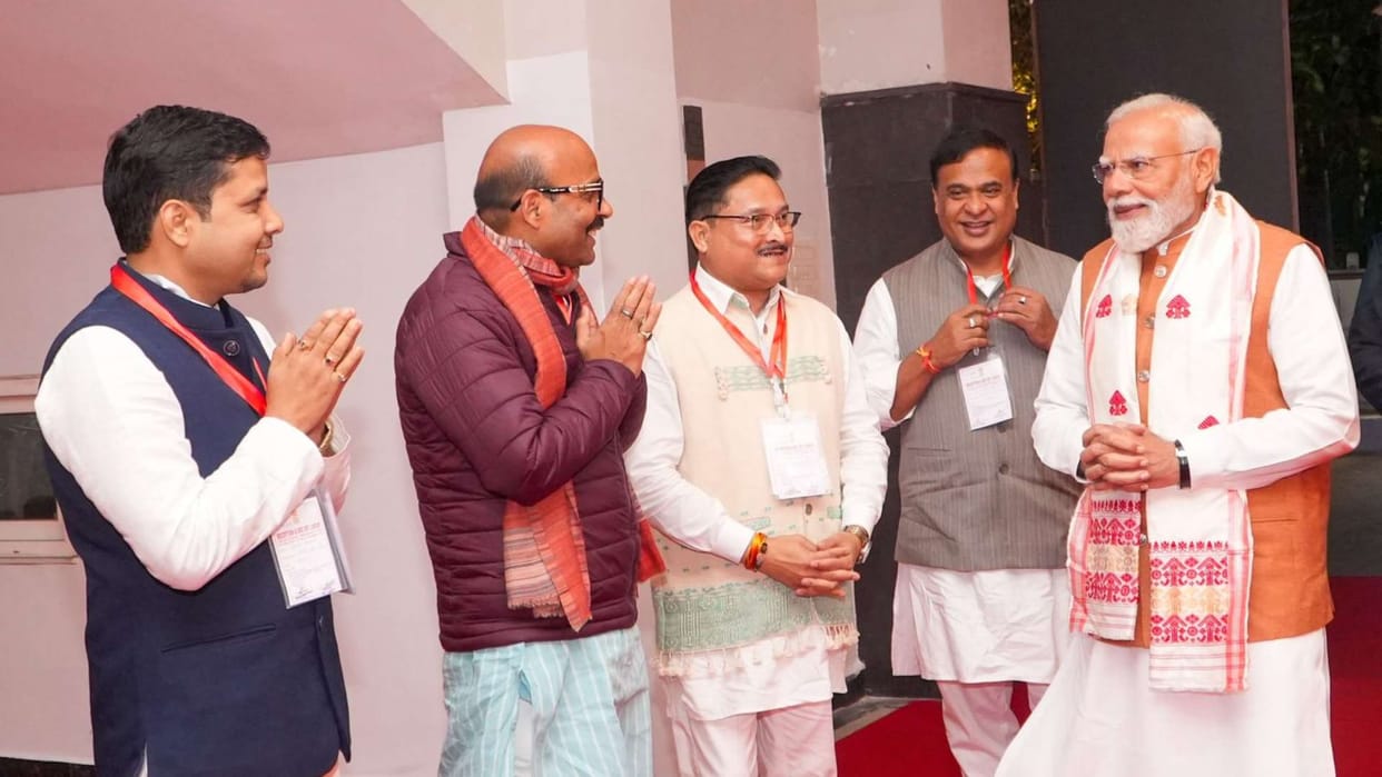 Assam elections PM Modi sends a political message holds a strategic meeting with BJP leaders