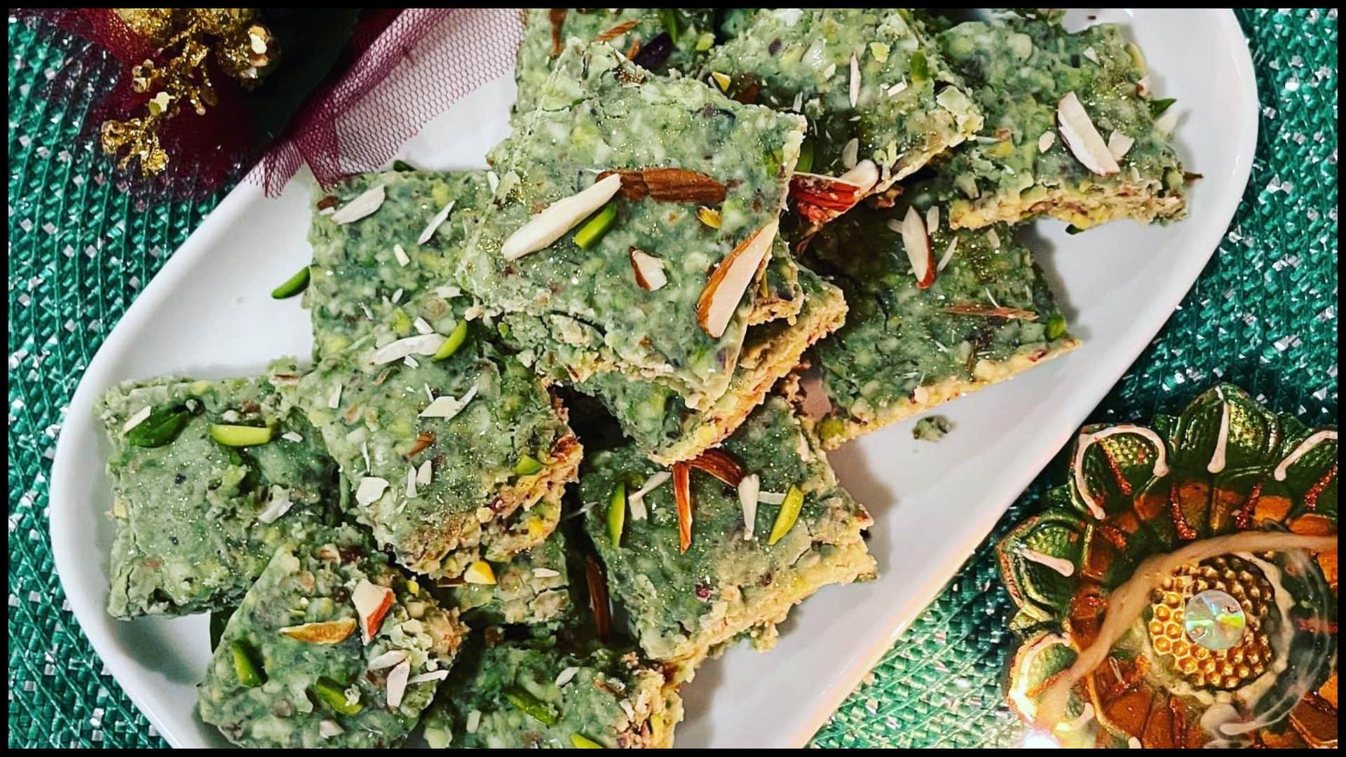 हरे मटर की बर्फी