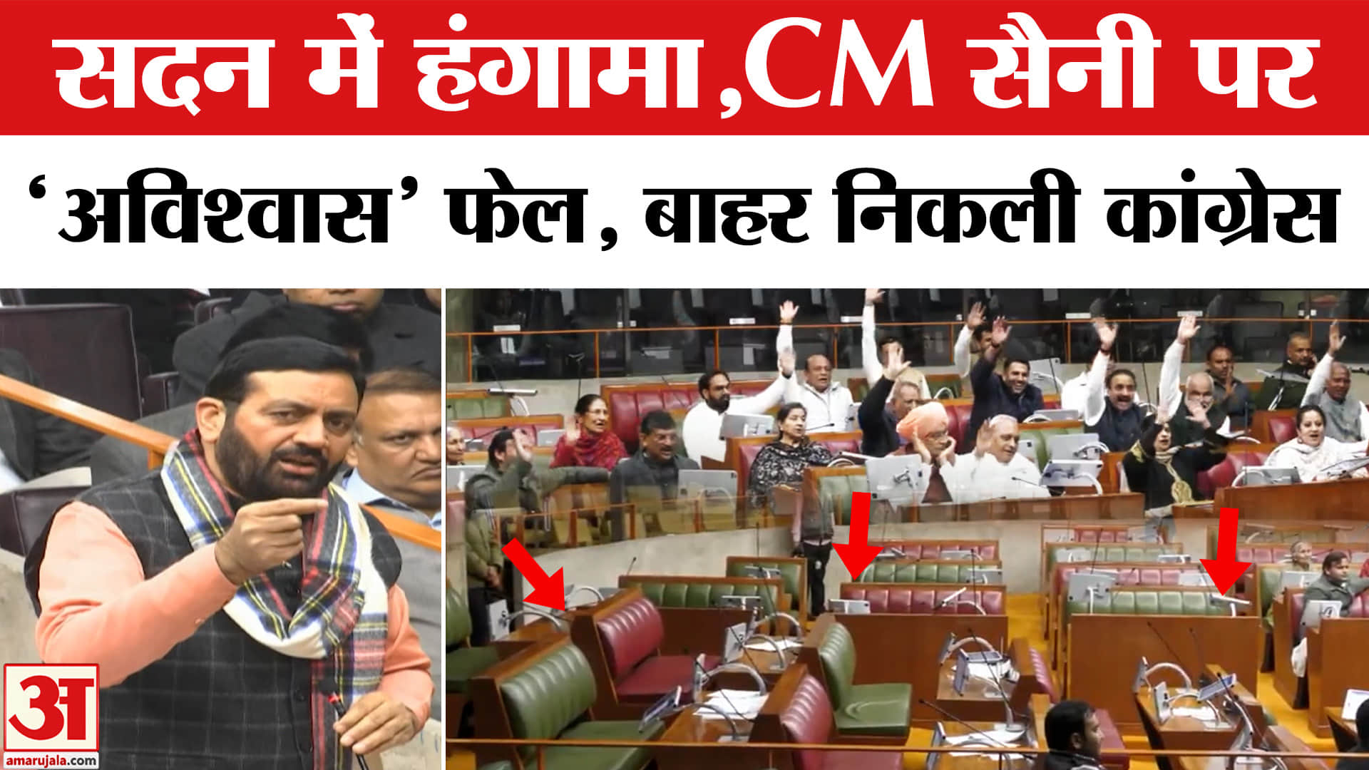 Haryana में बिना वोटिंग ही खत्म हुआ खेल, कांग्रेस का अविश्वास प्रस्ताव फेल | Amar Ujala