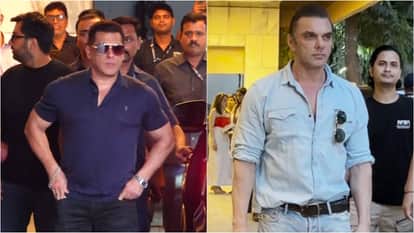 Salman Khan grabbed the attention as he made a stylish entry at his brother Sohail Khan birthday bash