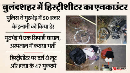 Bulandshahr police killed Peter in encounter criminal carrying reward of 50,000 rupees one constable injured