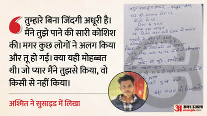 young man suicide who saddened by his girlfriend distancing herself from him In Jhansi