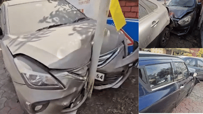 Indore News Speeding cars cause havoc in Dhanwantari Nagar and Vijay Nagar, multiple vehicles damaged