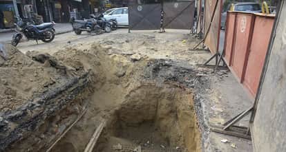 Kanpur After three and a half years excavation work has resumed on Mal Road