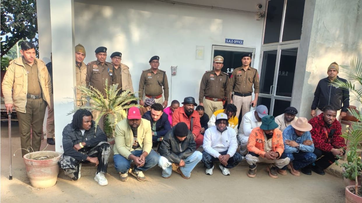 18 accused including 16 Nigerians arrested from farm house in gurugram