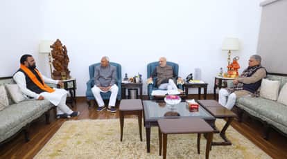 Bihar Politics: Nitish Kumar met Amit Shah in Delhi along with Lalan Singh and Samrat Chaudhary.