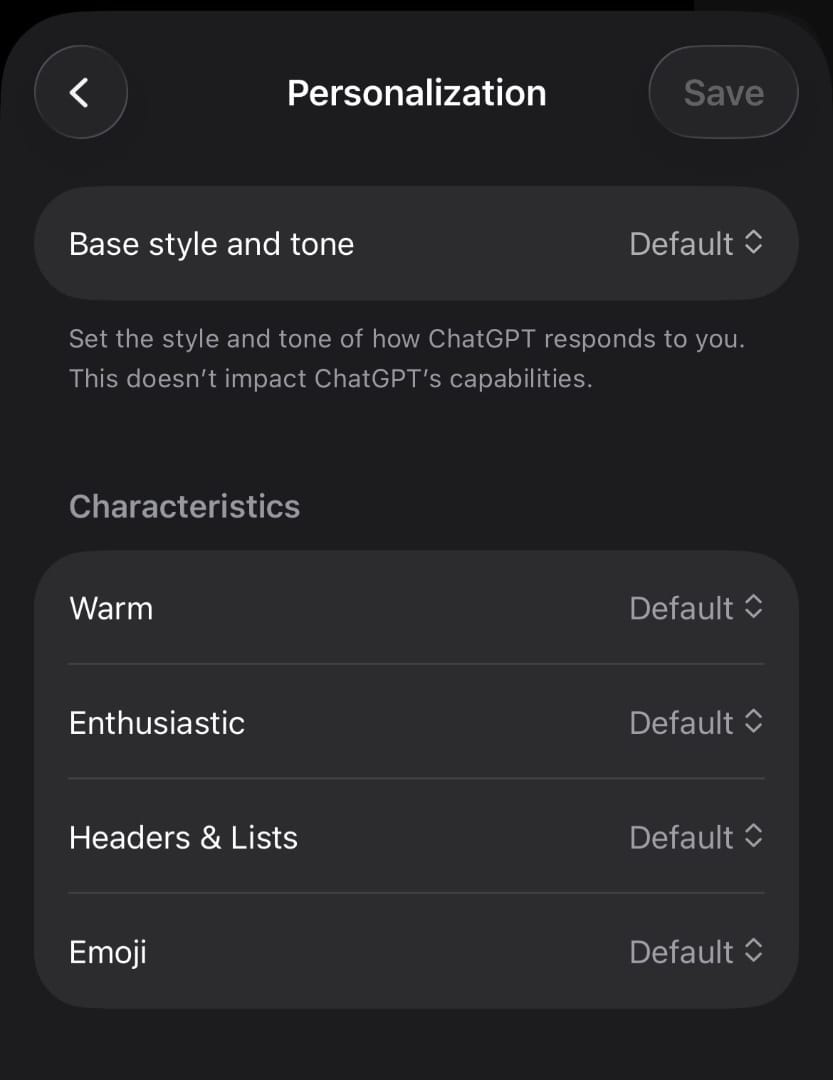 ChatGPT Gets Personality Controls: Users Can Now Customize Tone, Emojis and Response Style
