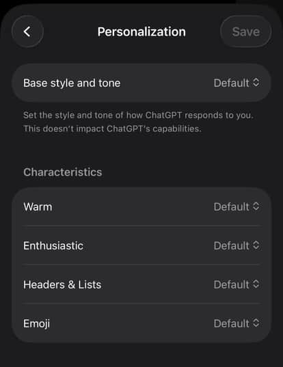 ChatGPT Gets Personality Controls: Users Can Now Customize Tone, Emojis and Response Style