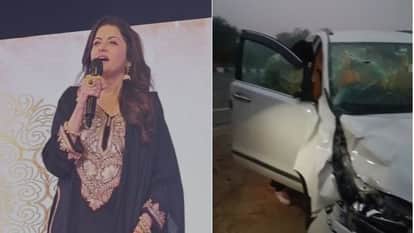 Film actress Bhagyashree car met with an accident in Mathura