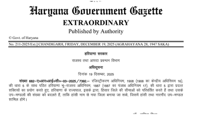 Governor issues notification for Hansi district