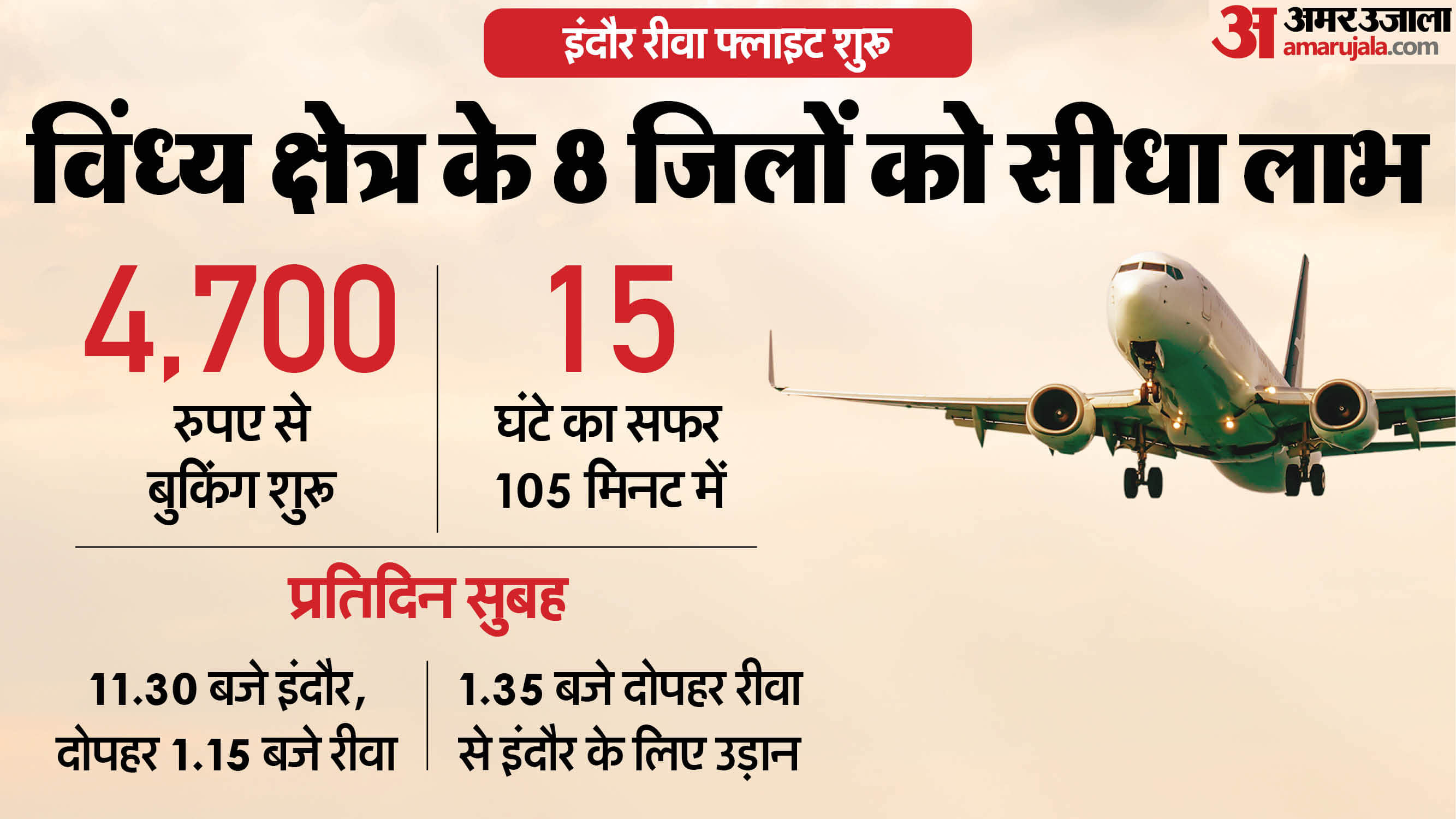 Indigo Indore to Rewa flight ticket fair lowest prices Schedule Arrival and Departure Time