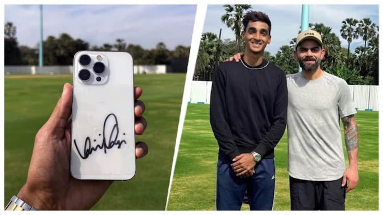 Virat Kohli made the net bowlers day by obliging with photographs and autographs during his training session