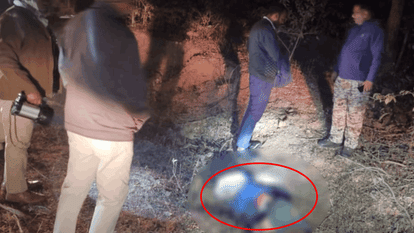 unidentified woman body was found in forest in Surajpur district