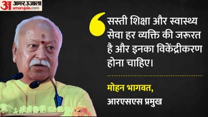 Affordable education and health are the needs of every individual, Mohan Bhagwat said