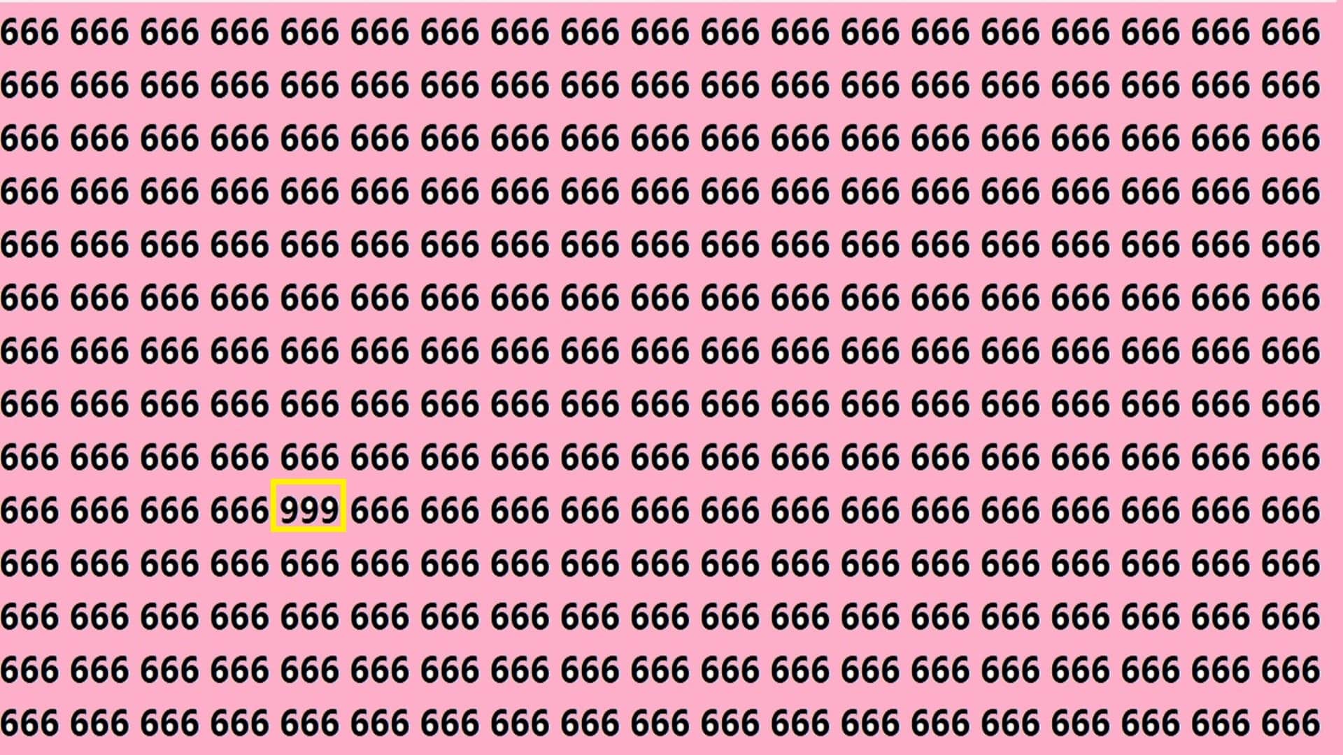 Optical Illusion iq test brain teaser image Can You Spot 999 Within 15 Seconds?