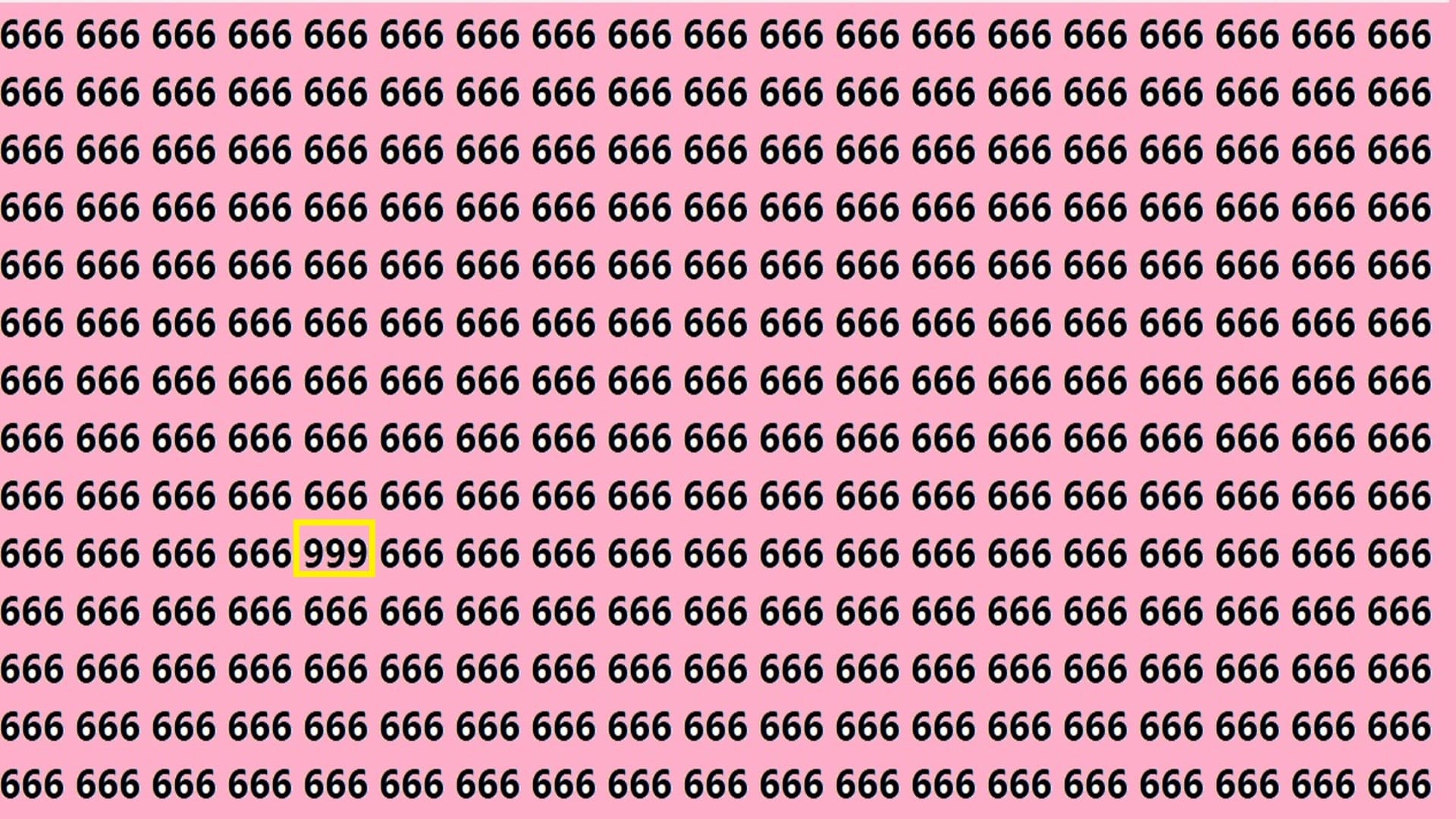 Optical Illusion iq test brain teaser image Can You Spot 999 Within 15 Seconds?
