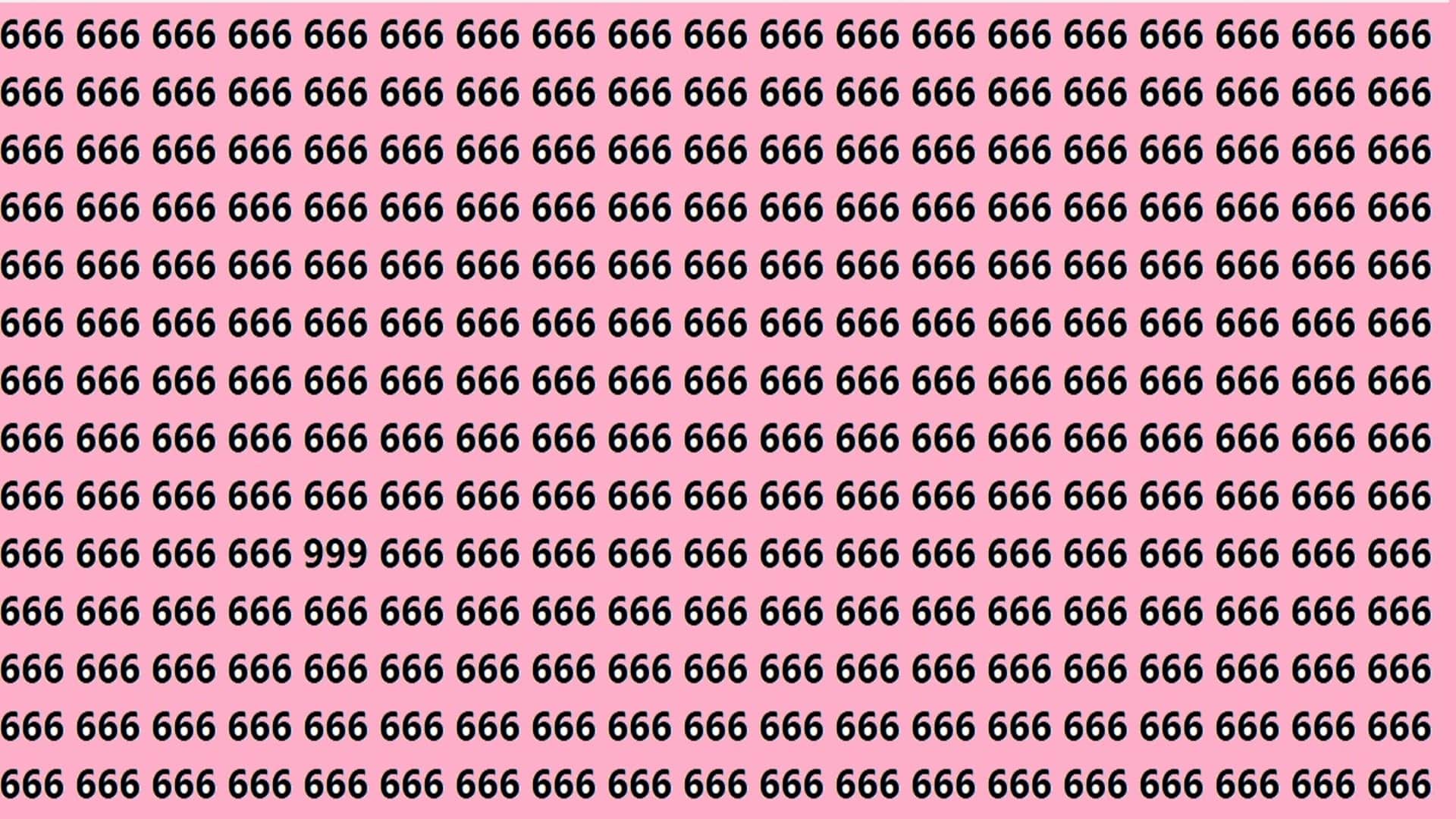 Optical Illusion iq test brain teaser image Can You Spot 999 Within 15 Seconds?