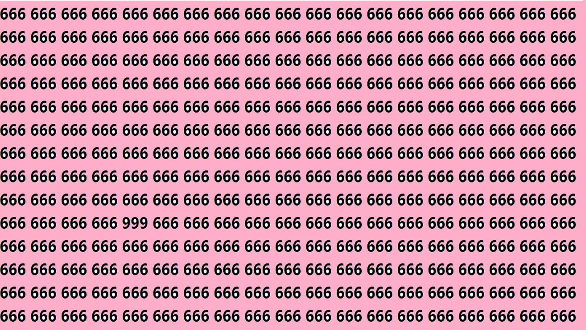 Optical Illusion iq test brain teaser image Can You Spot 999 Within 15 Seconds?