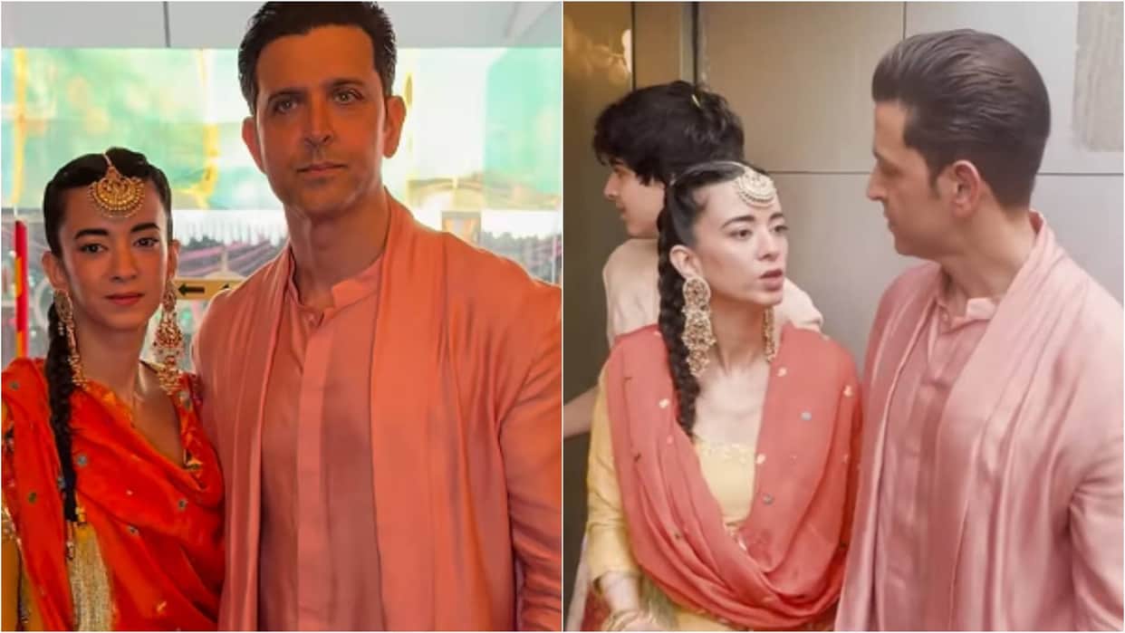 Superstar Hrithik Roshan Spotted with girlfriend saba azad and his son Video Goes Viral