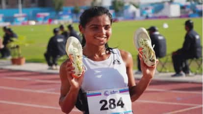 Seema from Himachal wins gold in the 25,000 meters race sets a national record