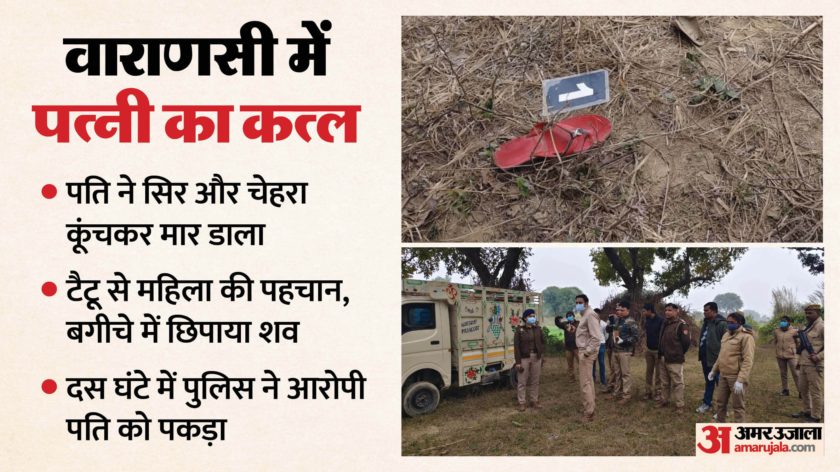 Varanasi Murder Case: Husband Brutally Kills Wife to Hide Identity, Tattoo Leads to Arrest