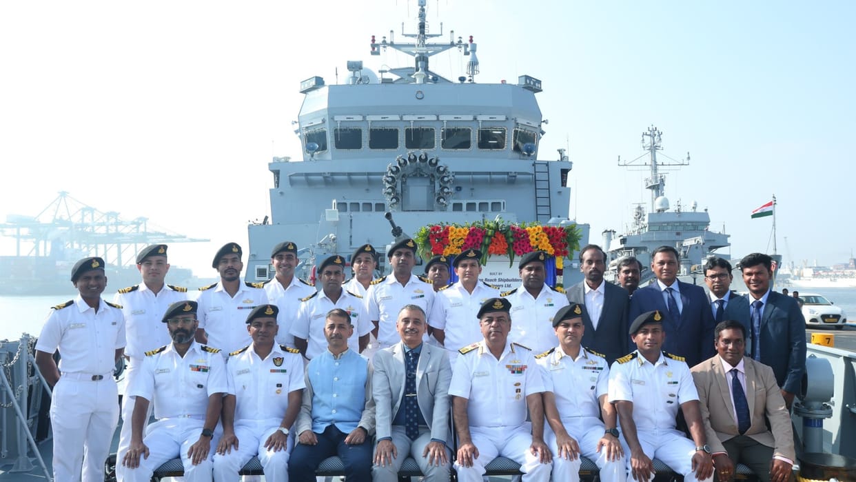 Indian Navy receives indigenously designed built anti-submarine warfare vessel Anjadeep; increased strength