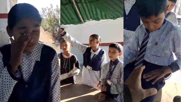 Chamoli News: bear dragged student from school premises but Divya showed courage and pulled Aarav back