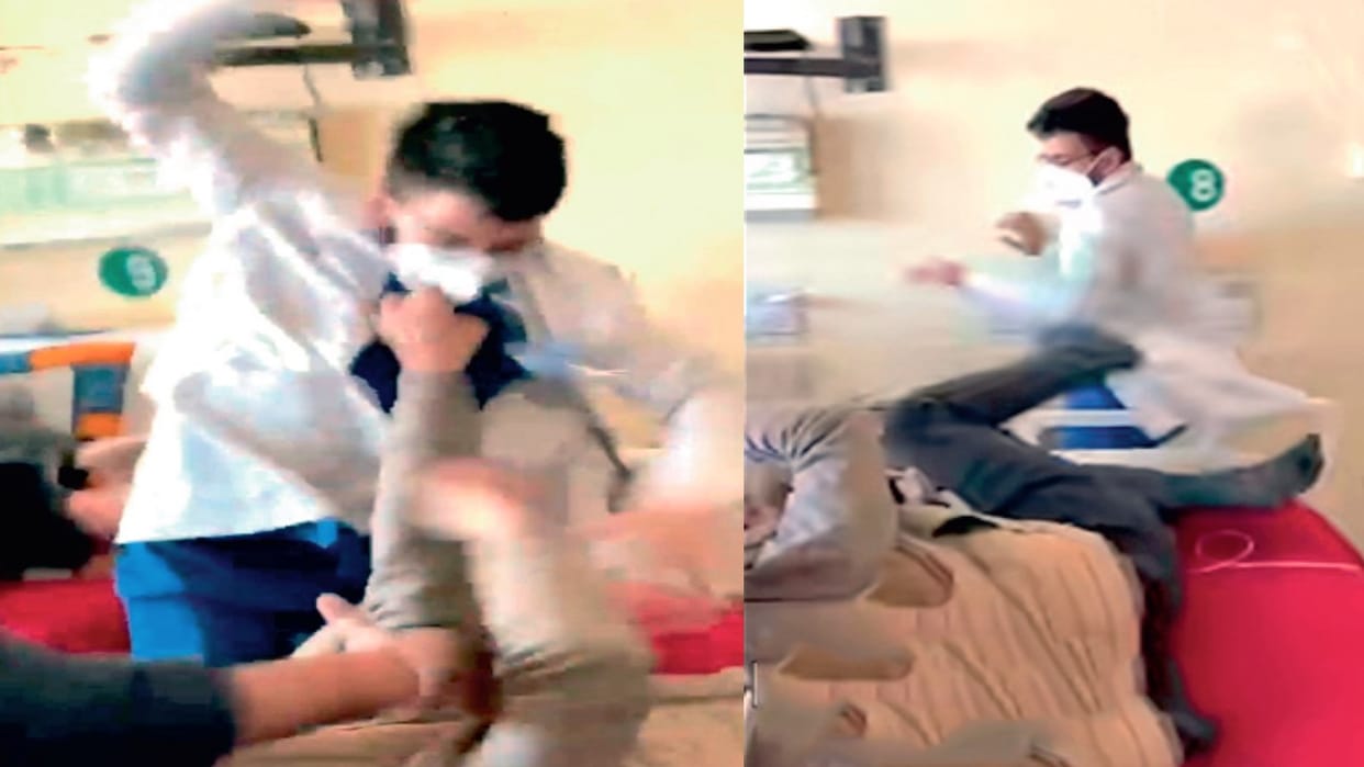 Himachal: Doctor at IGMC hospital brutally beats patient lying on a bed; case registered, video goes viral.