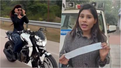 Chhatarpur News: Instagram queen faces action for bike stunts on highway, issues apology after police challan