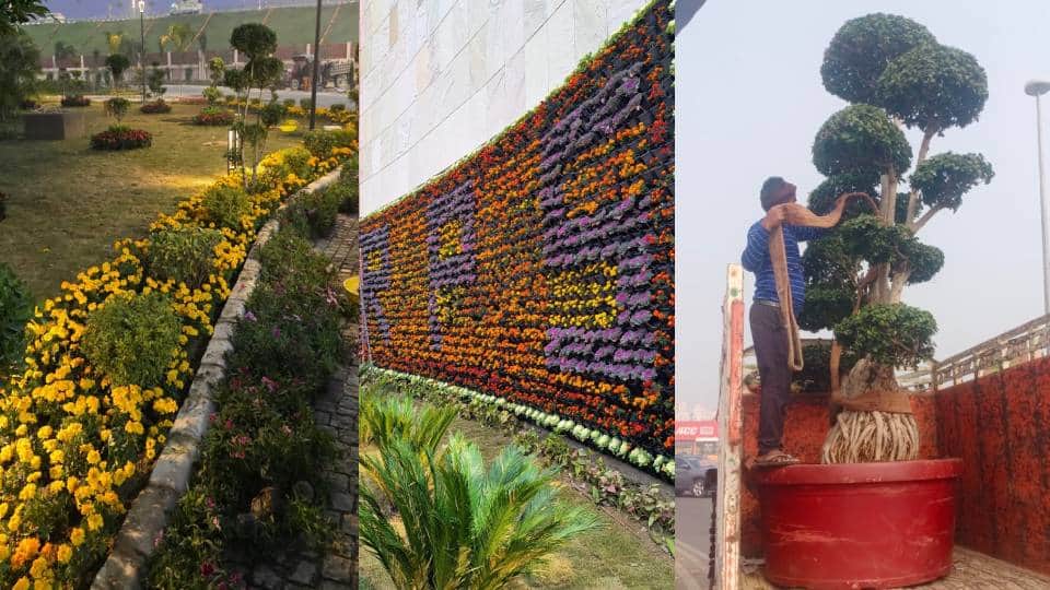 National Inspiration Place in Lucknow decorated with flowers and plants PM Modi to inaugurate on 25th December