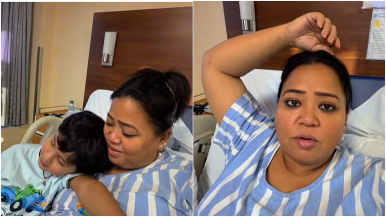 bharti singh cries after seeing elder son gola aka laksh in hospital video gets viral
