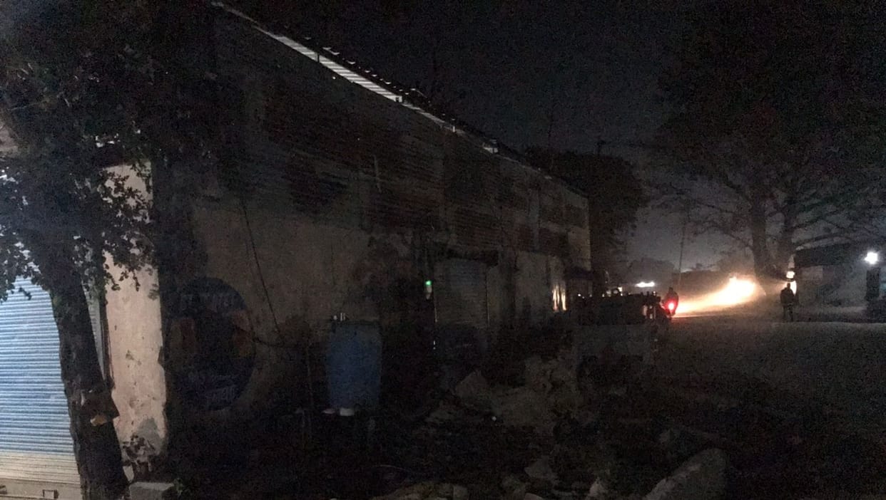 powerful explosion occurred during gas welding outside scrap shop in Yamunanagar