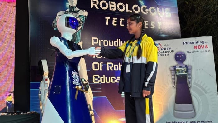 indore news: mkvv school students build humanoid robots and ai projects