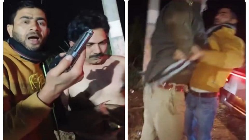 Meerut: Mawana, who had gone to raid Sathla, had a fight with the police, took off the policeman's clothes, th