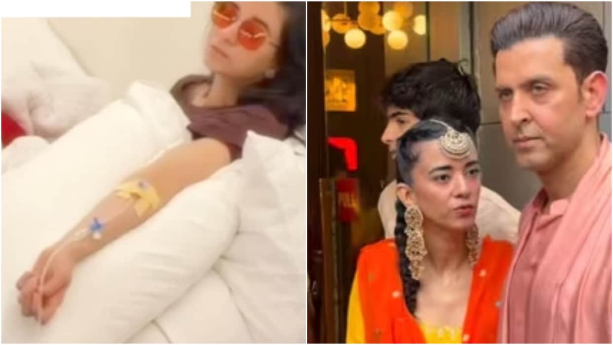 hrithik roshan solo at cousin wedding saba azad shares a picture from hospital update