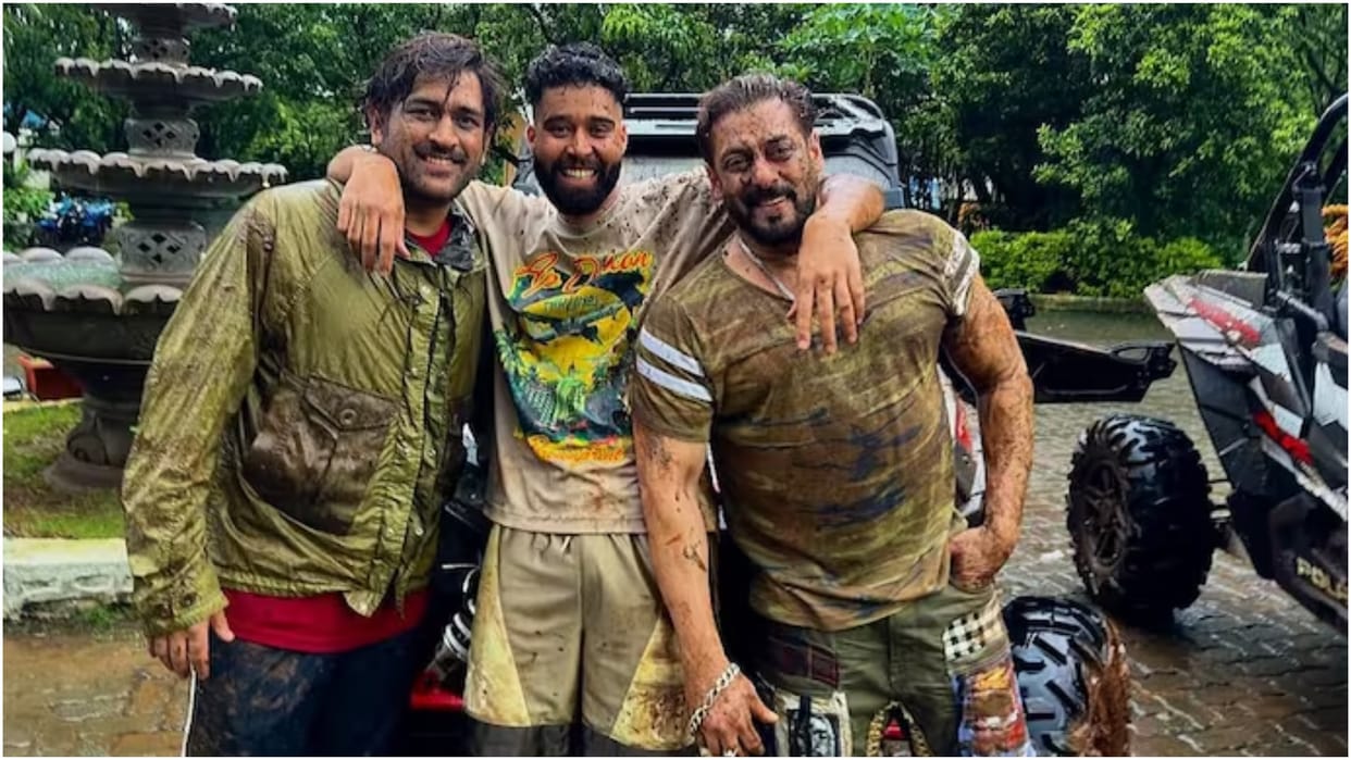 Salman khan ap dhillon mahendra singh dhoni together in a single frame picture goes viral