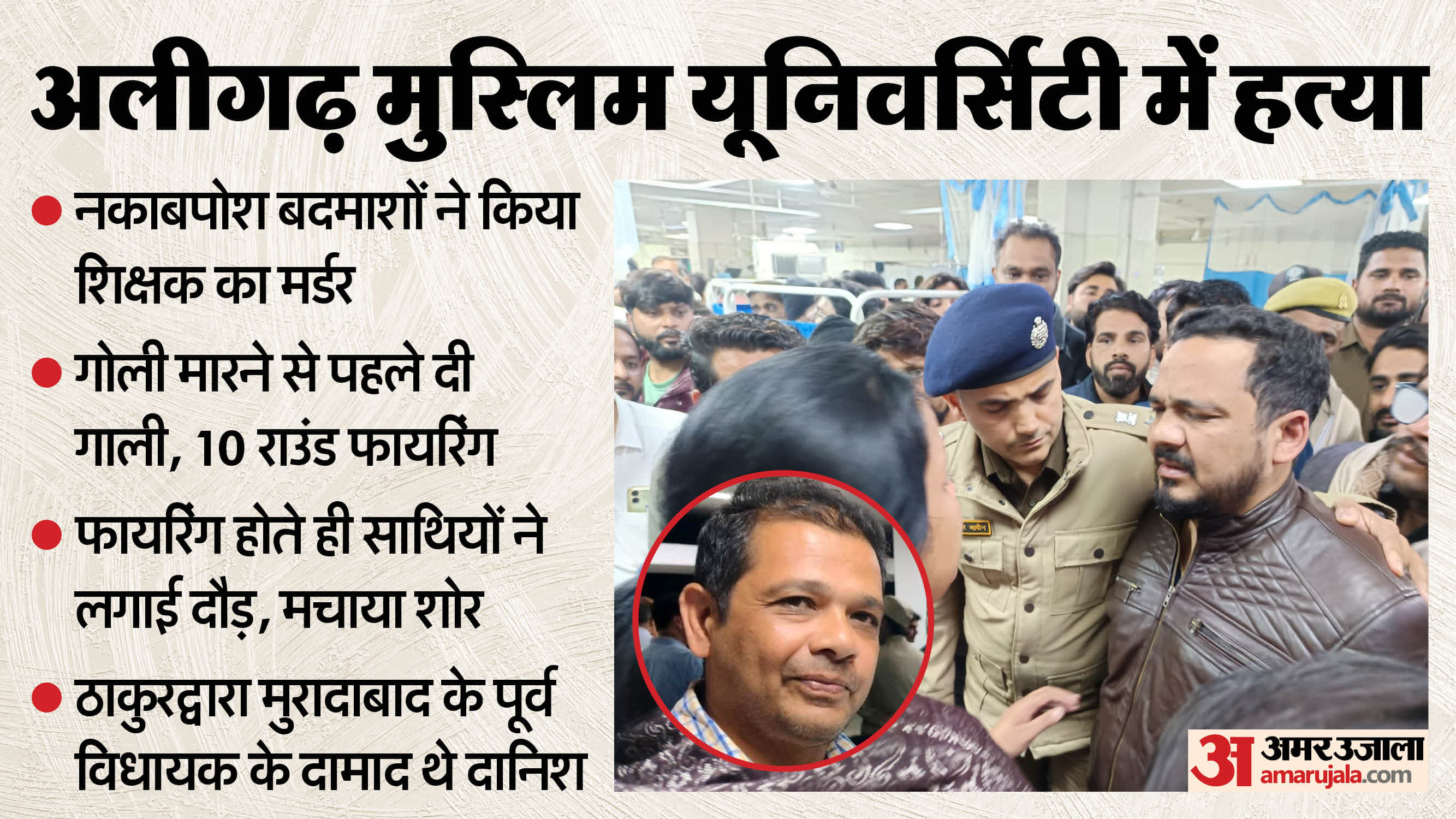 former MLA son-in-law and teacher shot In Aligarh Muslim University shooter says Now recognize me who I am