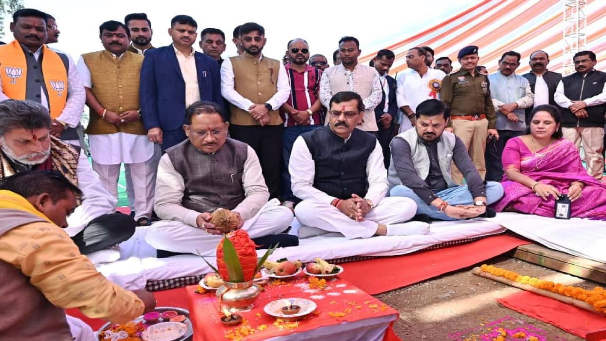 CM Sai inaugurated and performed Bhoomi Pujan of 23 projects worth Rs 187 crore in Raipur