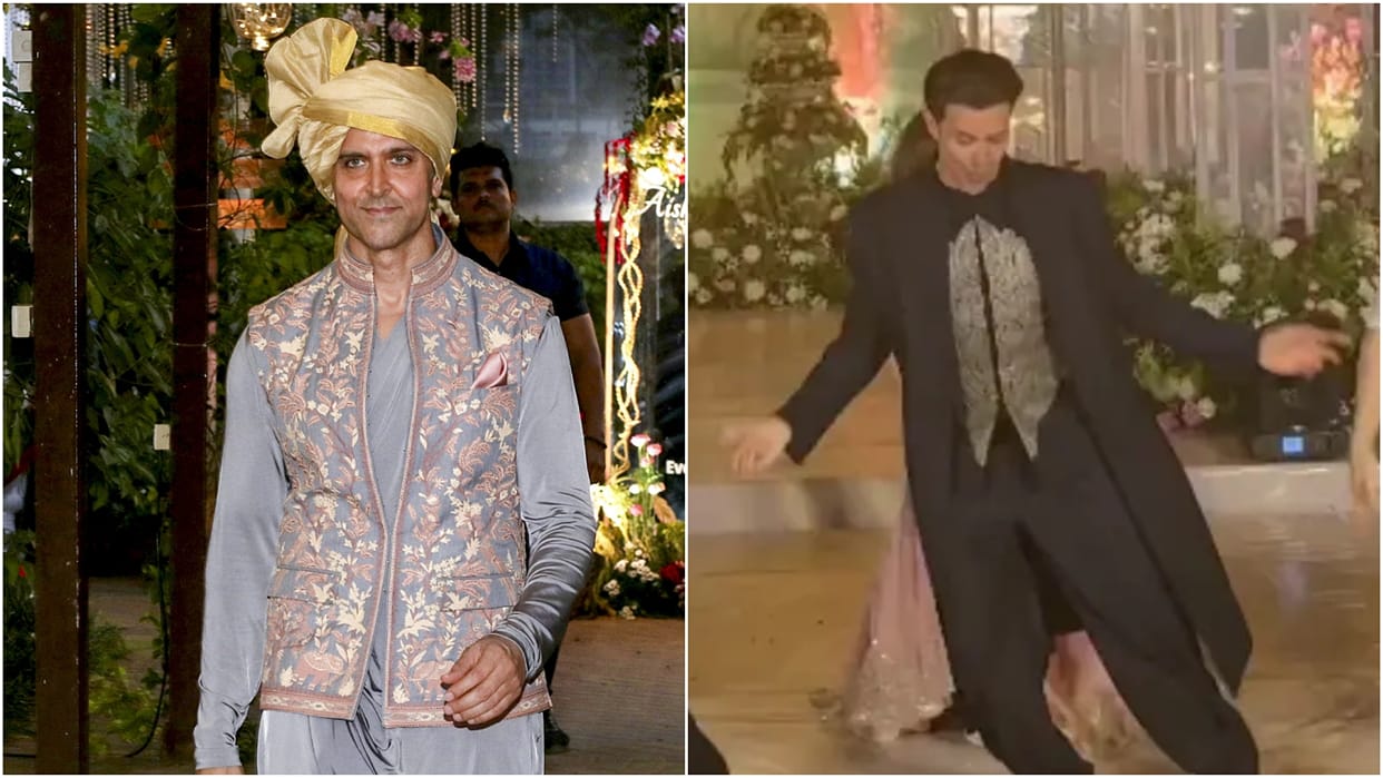 Hrithik Roshan Share His Dance Performance With Both Son Hrehaan And Hridhaan At Cousin Wedding Netizens Loved