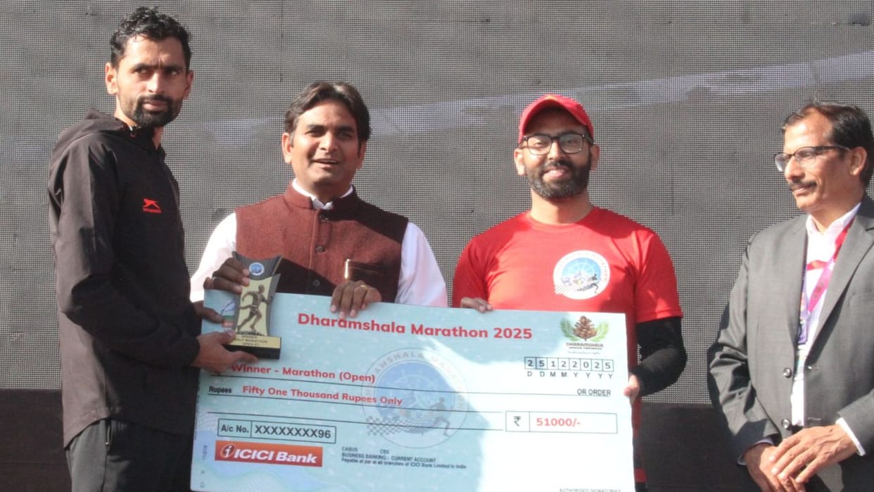 Himachal Ethiopia Tsegaye wins full marathon in Dharamshala Punjab Manjeet finishes second