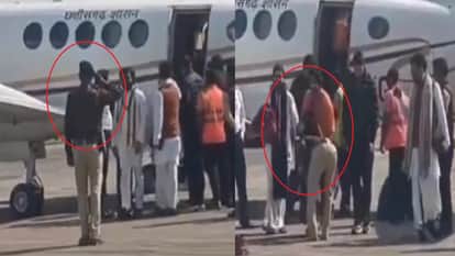 Police officer on duty touched feet of Pandit Dhirendra Krishna Shastri, action taken after video went viral