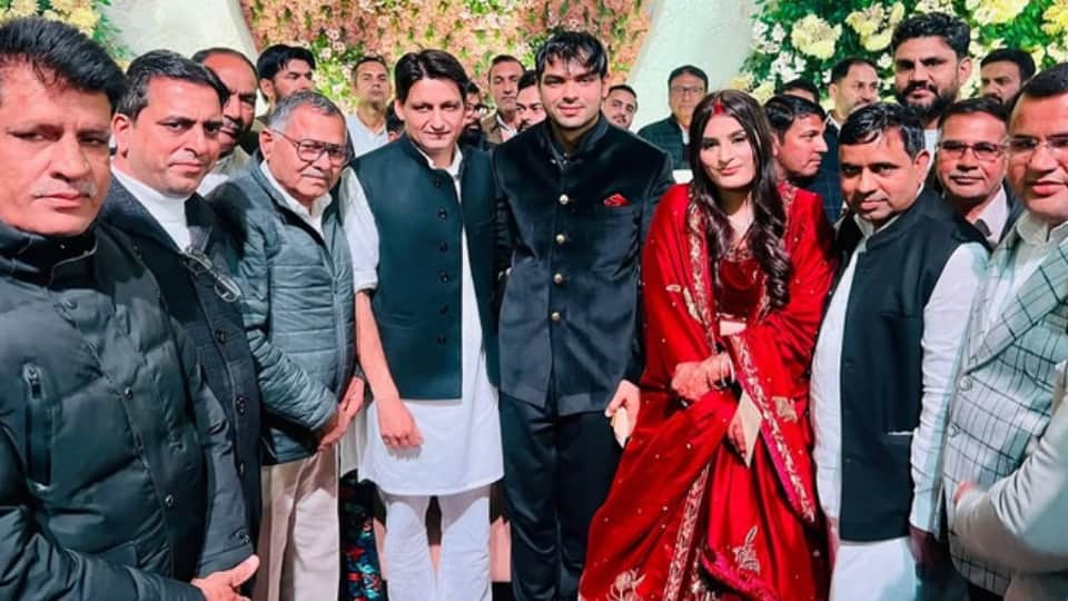 Olympian Neeraj Chopra wedding party held at Eden Jannat Hall Karnal see photos