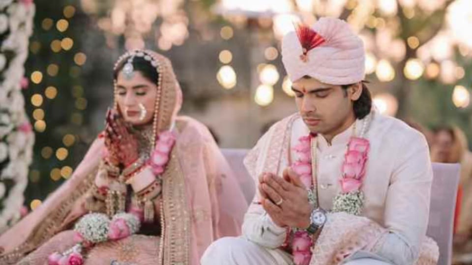 Olympian Neeraj Chopra wedding party held at Eden Jannat Hall Karnal see photos