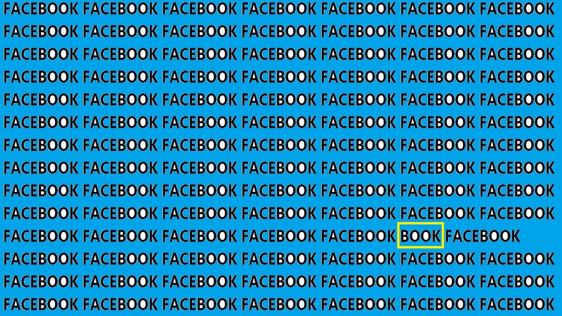 Optical Illusion IQ Test Brain Test Can You Spot  FACEBOOK in 15 Seconds