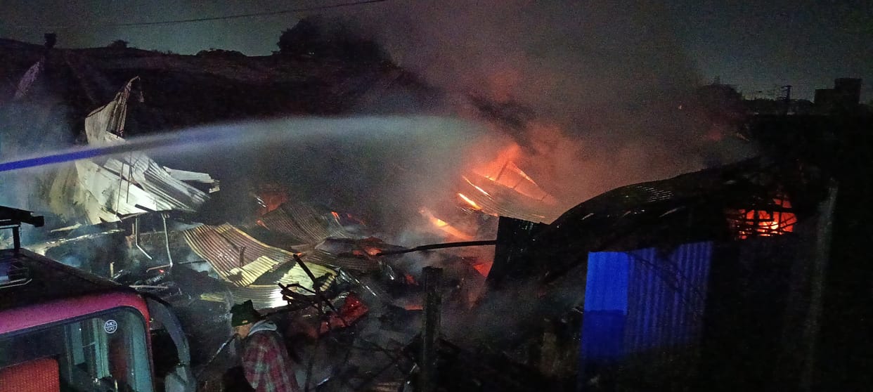 Bhopal News: Second fire in two months at the timber market in the heart of Bhopal; flames reached 50 feet hig