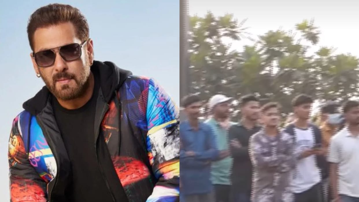 Salman Khan 60th Birthday Fans Gathered Outside Actor House